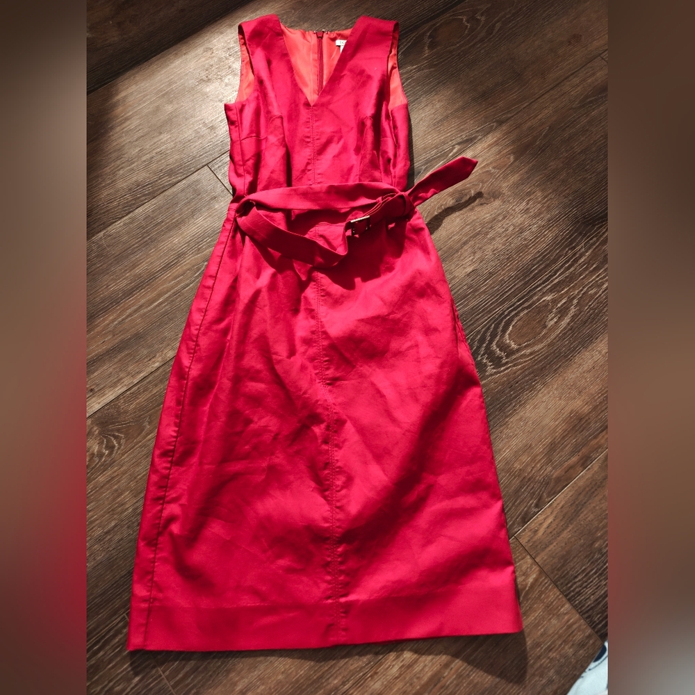 J. Crew Vibrant Red Midi Dress